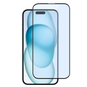 For iPhone 15 Pro (6.1 inch) Blue Light Filter Full Coverage Tempered Glass Screen Protector