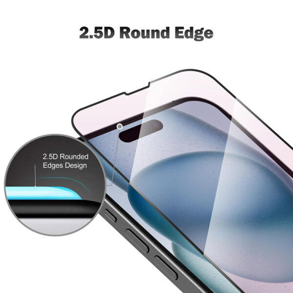 For iPhone 16 Pro Max (6.9 inch) Blue Light Filter Full Coverage Tempered Glass Screen Protector - Image 5