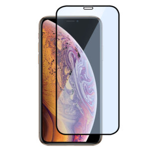 For iPhone Xs Max (6.5 inch) Blue Light Filter Full Coverage Tempered Glass Screen Protector