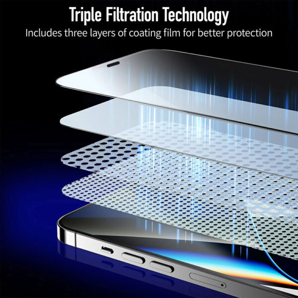 For iPhone Xs Max (6.5 inch) Blue Light Filter Full Coverage Tempered Glass Screen Protector - Image 8