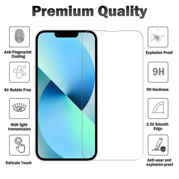 For iPhone 13 Mini (5.4 inch) Clear 2.5D Tempered Glass Screen Protector - Image 3