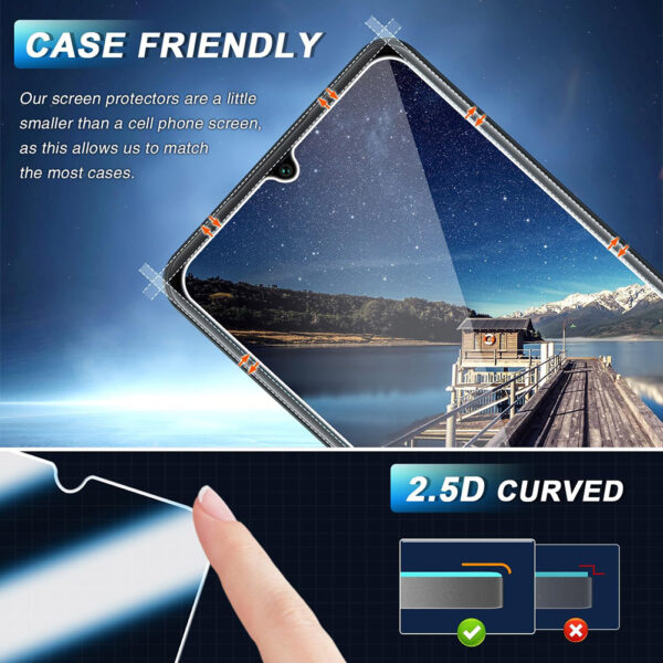 For Galaxy A12 (6.5 inch) Clear 2.5D Tempered Glass Screen Protector - Image 4
