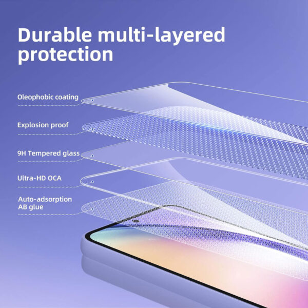 For Galaxy A55 (6.6 inch) Clear 2.5D Tempered Glass Screen Protector - Image 6