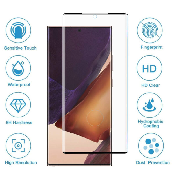 For Galaxy Note 20 (6.7 inch) Full Coverage Tempered Glass Screen Protector Black Frame - Image 3