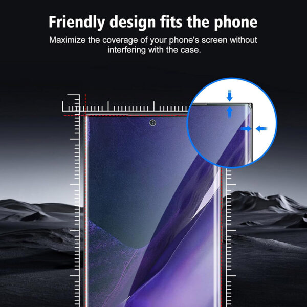 For Galaxy Note 20 (6.7 inch) Full Coverage Tempered Glass Screen Protector Black Frame - Image 7