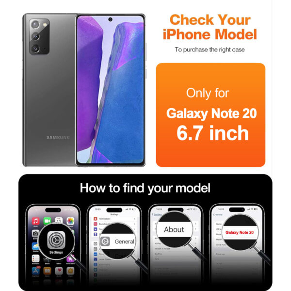 For Galaxy Note 20 (6.7 inch) Full Coverage Tempered Glass Screen Protector Black Frame - Image 2