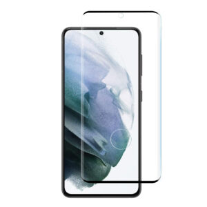 For Galaxy S21 (6.2 inch) Full Coverage Tempered Glass Screen Protector Black Frame
