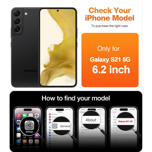 For Galaxy S21 (6.2 inch) Full Coverage Tempered Glass Screen Protector Black Frame - Image 2