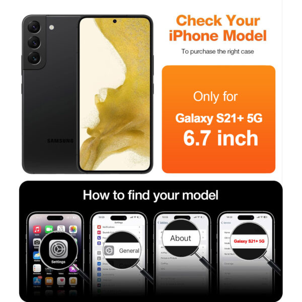 For Galaxy S21 Plus (6.7 inch) Full Coverage Tempered Glass Screen Protector Black Frame - Image 2