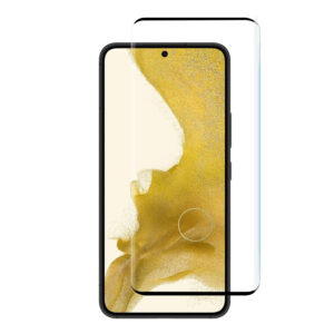 For Galaxy S22 Plus (6.6 inch) Full Coverage Tempered Glass Screen Protector Black Frame