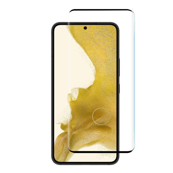 For Galaxy S22 Plus (6.6 inch) Full Coverage Tempered Glass Screen Protector Black Frame