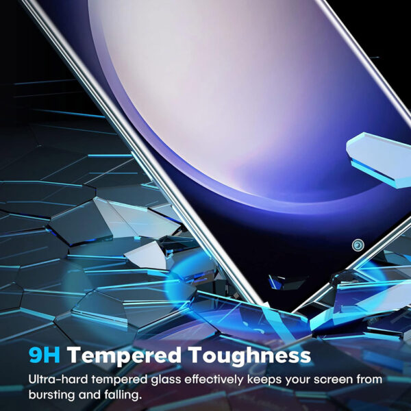 For Galaxy S22 Ultra (6.8 inch) Curved Full Coverage Tempered Glass Screen Protector Black Frame - Image 5