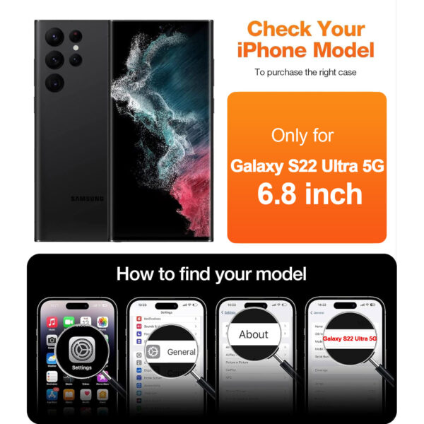 For Galaxy S22 Ultra (6.8 inch) Curved Full Coverage Tempered Glass Screen Protector Black Frame - Image 2