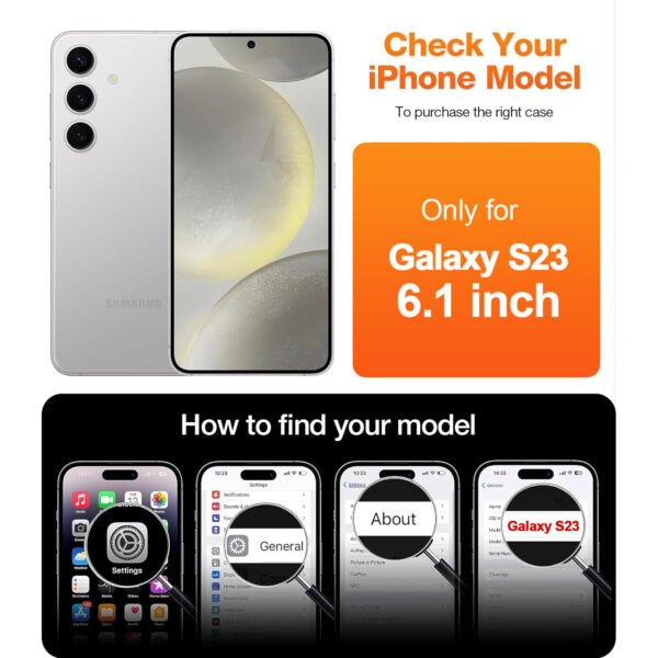 For Galaxy S23 (6.1 inch) Full Coverage Tempered Glass Screen Protector Black Frame - Image 2