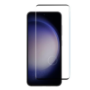 For Galaxy S23 Plus (6.6 inch) Full Coverage Tempered Glass Screen Protector Black Frame