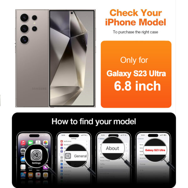 For Galaxy S23 Ultra (6.8 inch) Curved Full Coverage Tempered Glass Screen Protector Black Frame - Image 2