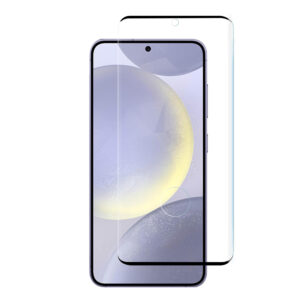For Galaxy S24 Plus (6.7 inch) Full Coverage Tempered Glass Screen Protector Black Frame