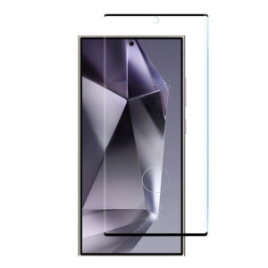 For Galaxy S24 Ultra (6.8 inch) Full Coverage Tempered Glass Screen Protector Black Frame