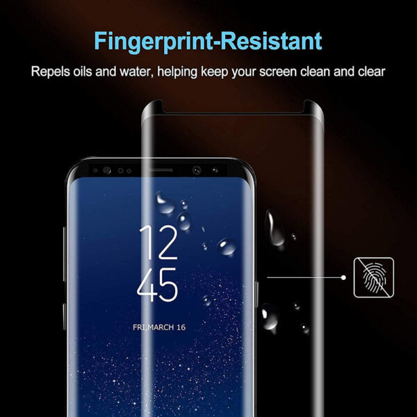For Galaxy S8 Plus (6.2 inch) Curved Full Coverage Tempered Glass Screen Protector Black Frame - Image 5