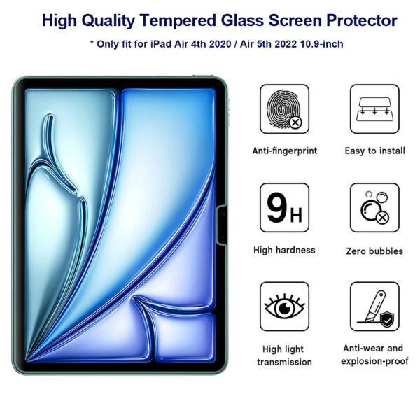For Apple iPad Air 4th Air 5th 10.9" Tempered Glass Screen Protector - Image 3