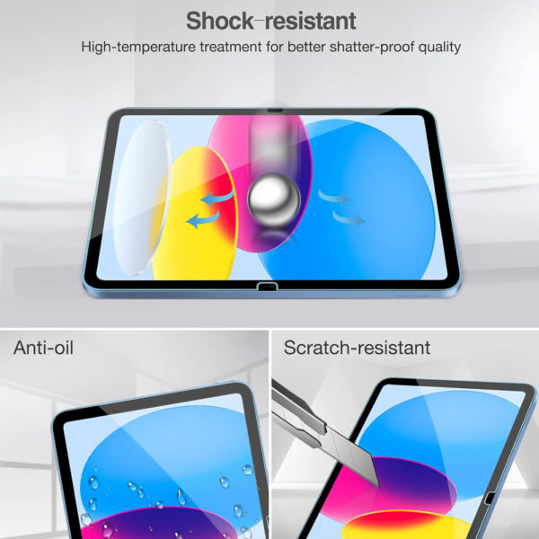 For Apple iPad 10th 10.9" Tempered Glass Screen Protector - Image 5