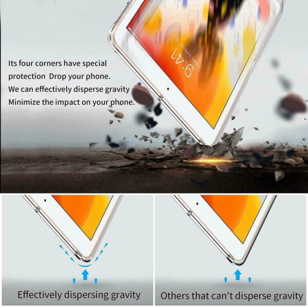 For iPad 7th 8th 9th Case Clear Transparent Cover TPU - Image 6