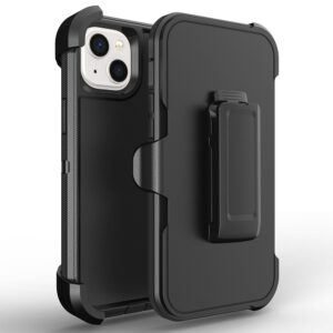 For iPhone 13 Case Heavy Duty Defender Cover with Belt Clip TRL32