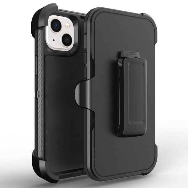 For iPhone 13 Case Heavy Duty Defender Cover with Belt Clip TRL32