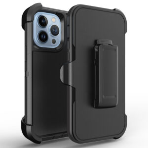 For iPhone 16 Pro Max Case Heavy Duty Defender Cover with Belt Clip TRL32