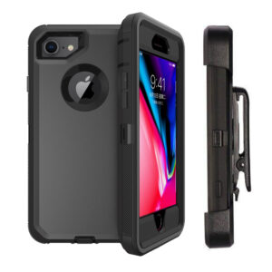 For iPhone SE2 6 7 8 Case Heavy Duty Defender Cover with Belt Clip TRL32