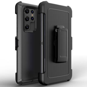 For Galaxy S22 Ultra Case Heavy Duty Defender Cover with Belt Clip TRL32