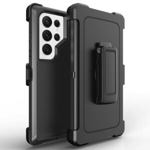 For Galaxy S23 Ultra Case Heavy Duty Defender Cover with Belt Clip TRL32