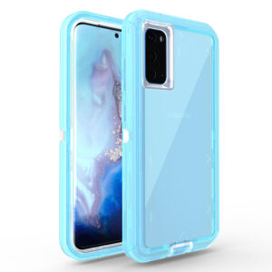 For Galaxy S20 Plus Case Heavy Duty Defender Clear Cover with Belt Clip TRL55