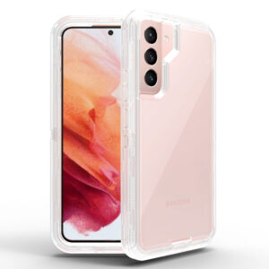 For Galaxy S22 Plus Case Heavy Duty Defender Clear Cover with Belt Clip TRL55