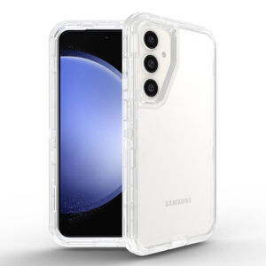 For Galaxy S24 Plus Case Heavy Duty Defender Clear Cover with Belt Clip TRL55