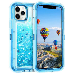 For iPhone 13 Pro Max Case Heavy Duty Defender Glitter Cover TRL56