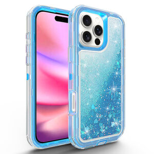 For iPhone 16 Pro Max Case Heavy Duty Defender Glitter Cover TRL56
