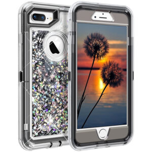 For iPhone 6 Plus 7 Plus 8 Plus Case Heavy Duty Defender Glitter Cover TRL56