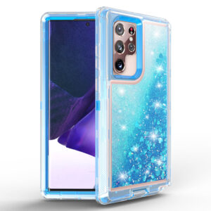 For Galaxy S21 Ultra Case Heavy Duty Defender Glitter Cover TRL56