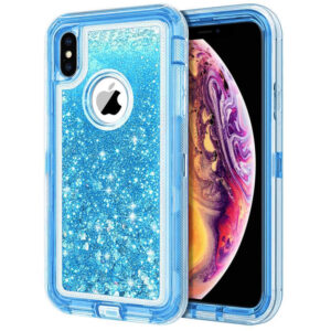 For iPhone X Xs Case Heavy Duty Defender Glitter Cover TRL56