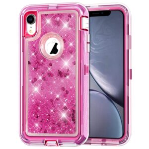 For iPhone XR Case Heavy Duty Defender Glitter Cover TRL56