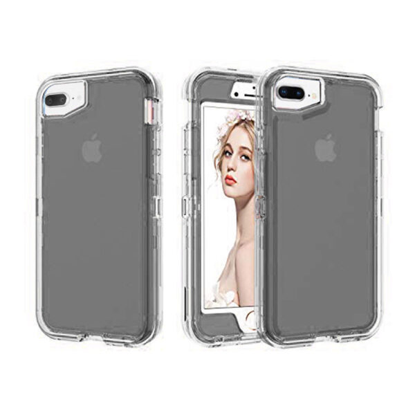 For iPhone 7 Plus 8 Plus Case Heavy Duty Defender Transparent Cover TRL82