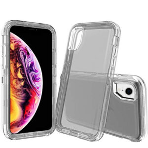 For iPhone XR Case Heavy Duty Defender Transparent Cover TRL82