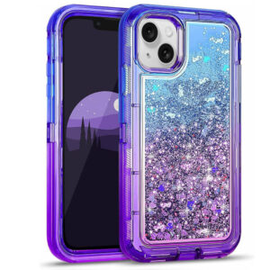 For iPhone 13 Case Heavy Duty Defender Glitter Cover TRL85