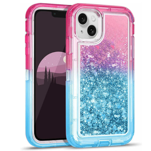 For iPhone 14 Plus Case Heavy Duty Defender Glitter Cover TRL85