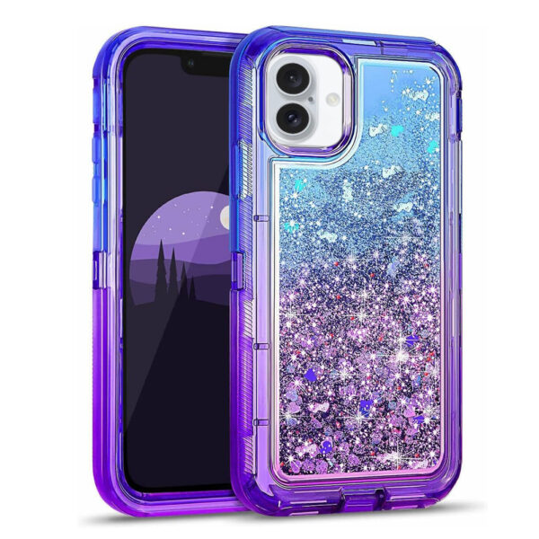 For iPhone 16 Plus Case Heavy Duty Defender Glitter Cover TRL85