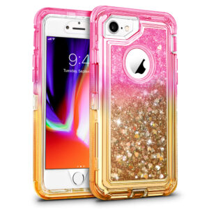 For iPhone SE2 6 7 8 Case Heavy Duty Defender Glitter Cover TRL85