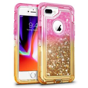 For iPhone 6 Plus 7 Plus 8 Plus Case Heavy Duty Defender Glitter Cover TRL85