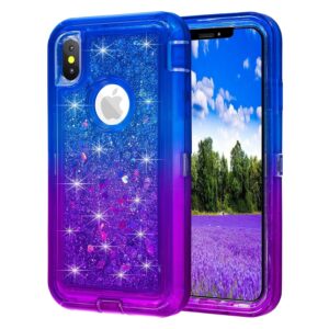 For iPhone Xs Max Case Heavy Duty Defender Glitter Cover TRL85