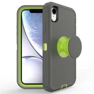 For iPhone XR Case Heavy Duty Defender with Air Kickstand Cover TRL86